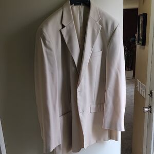 Stafford Light Beige Men's Sport Coat - Single-Breasted Blazer
